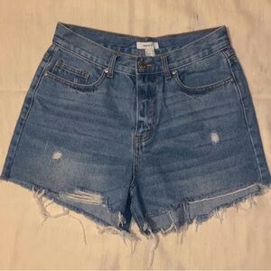 Forever 21 denim distressed shorts